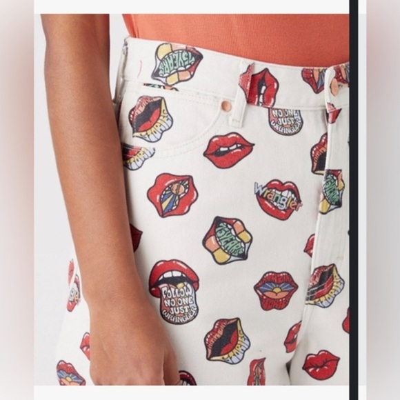 Wrangler Read My Lips Jeans Barrel 652 High Rise Barrel jeans size 26x31‎ new - Picture 5 of 8